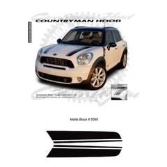 Mini Cooper Countryman Hood Stripes Graphic Kit – Matte Black
