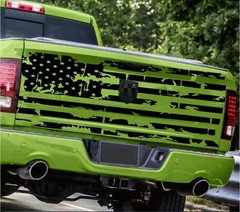 American Flag Tailgate Decal – Fits Any Truck – Custom Vinyl USA Flag Graphic