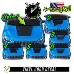Vinyl Hood Racing Stripes Decal Blackout FIT 2014-2023 Jeep Cherokee