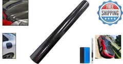 6D High Gloss Black Carbon Fiber Vinyl Wrap – 1ft x 5ft, Bubble-Free Install
