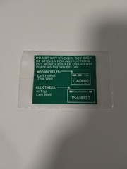 California DMV License Plate Month Sticker July Original Free Shipping