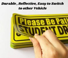 New Student Driver Car Sticker, Magnetic, Waterproof, UV Resistant