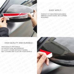 For New Mercedes Mirror Cover Trim Strip Sticker Vinyl Racing Decal AMG – Blue