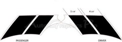 Double Bar Hood Fender Hash Stripes Decals 3M Vinyl Graphic Chevy Corvette C6