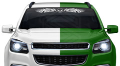 102-01 SKULL Windshield Decal Window Sticker Vinyl Graphic Tribal Skull Design