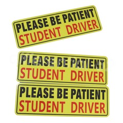 3 Pcs Bumper Sticker Car Decal Student Driver Magnet Car Signs Please Be Patient