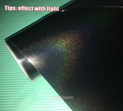 65FT – Full Car SUV Wrap Iridescence Rainbow Pearl Glossy Vinyl Sticker Black US
