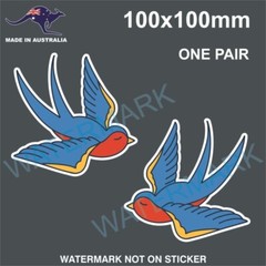 VINTAGE TATTOO SWALLOW STICKERS RETRO OLD SCHOOL