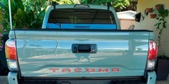 RED Tailgate Insert Letters Decal Vinyl Stickers for Toyota Tacoma 2016-2023