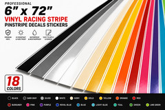 Oracal 631 or 651, High-Performance Vinyl Racing Stripe Decal 6″ X 72″