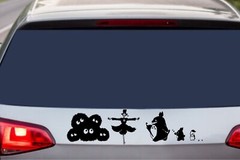 ANIME HOWLS MOVING CASTLE SPIRITED CAR WINDOW STICKERS WATERPROOF VINYL DECAL