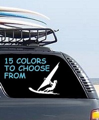 8 Sizes Female Girl Windsurfer Car Window Decal Sticker Tablet Macbook Laptop