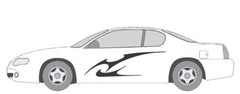 VINYL GRAPHIC #A1143 DECAL VEHICLE CAR TRUCK CROSS OVER SUV VAN SEMI MODERN AUTO