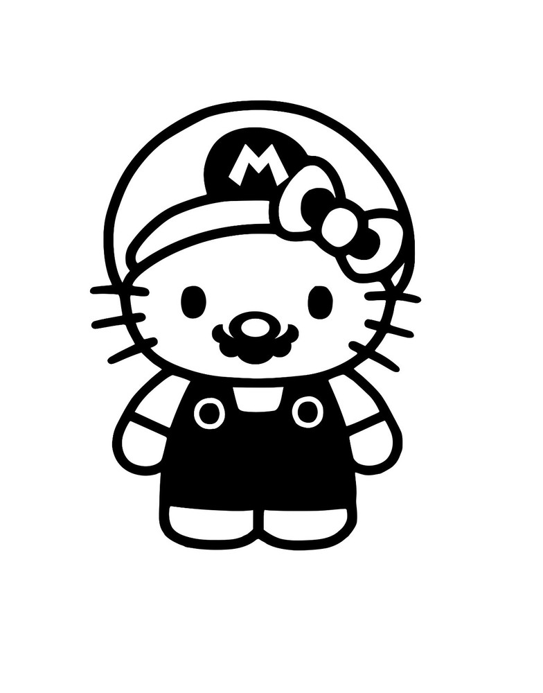 Hello Kitty ,Super Mario, Vinyl Decal,Sticker for Car, Windows, Laptops and more