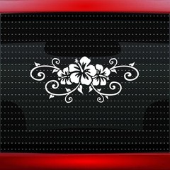 Hibiscus #18 Hawaiian Flower Cute Car Decal Window Sticker Plumeria (20 COLORS!)