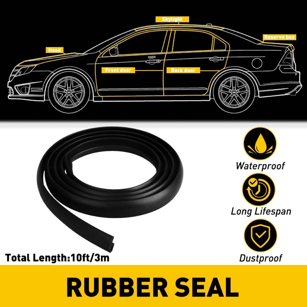 D/U/H/T Shape Seal Rubber Black Hood Door Guard Edge Trim Molding Protector H