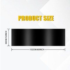 12*60inch Glossy Windshield Black Sun Visor Banner Vinyl Blank Sticker Cover US