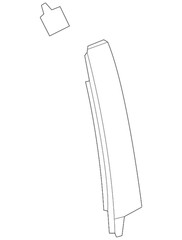 Genuine GM Front Driver Side Door Window Frame Rear Applique 84513569