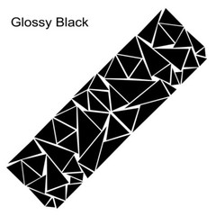 Car Body Side Geometric Triangle Graphic Decal Glossy Black Sticker Trim 78x23in