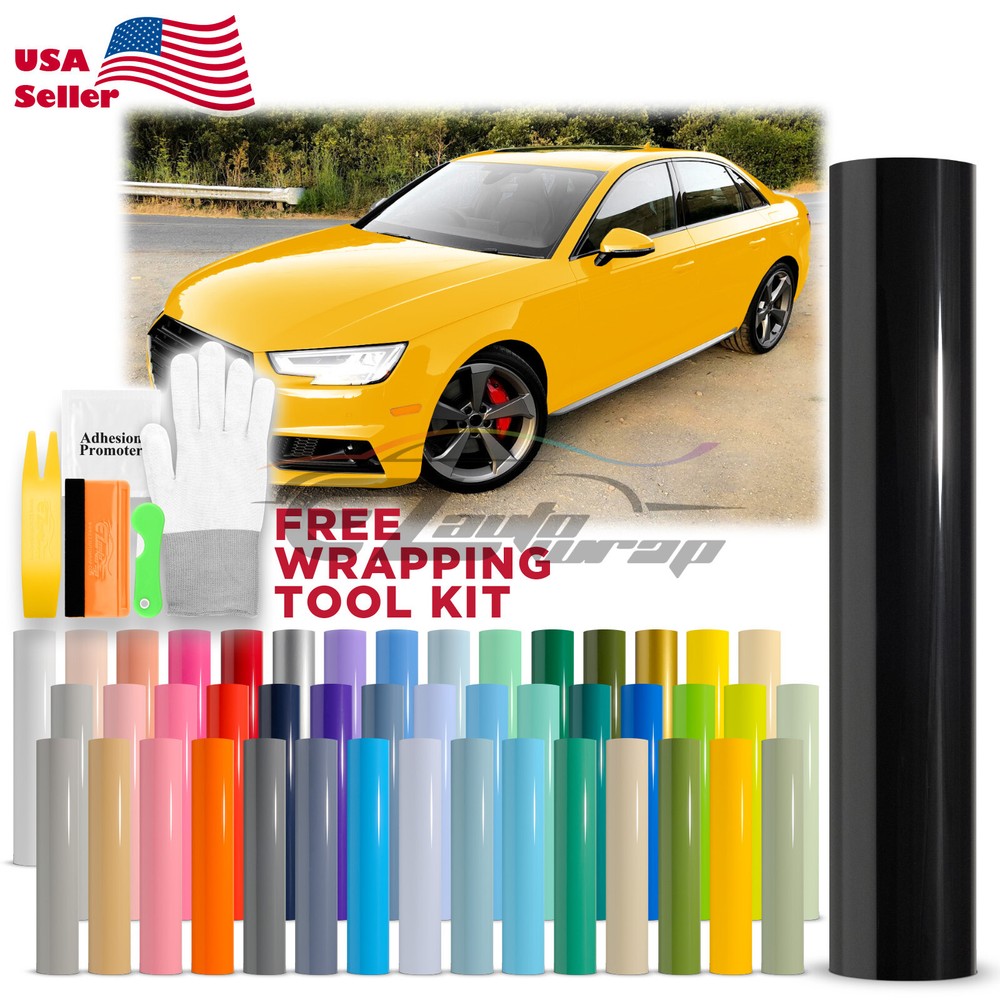 High Gloss Glossy Car Vinyl Wrap Sticker Decal Sheet Film Adhesive Air Release