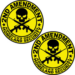 2x 2nd Amendment NRA Constitution Laptop Skin Truck Bumper 3 inch Sticker