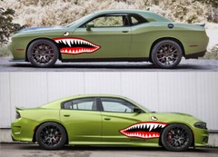 Retro Fighter Plane Mouth Stripe Kit Universal Fit for many Vehicles…!!!