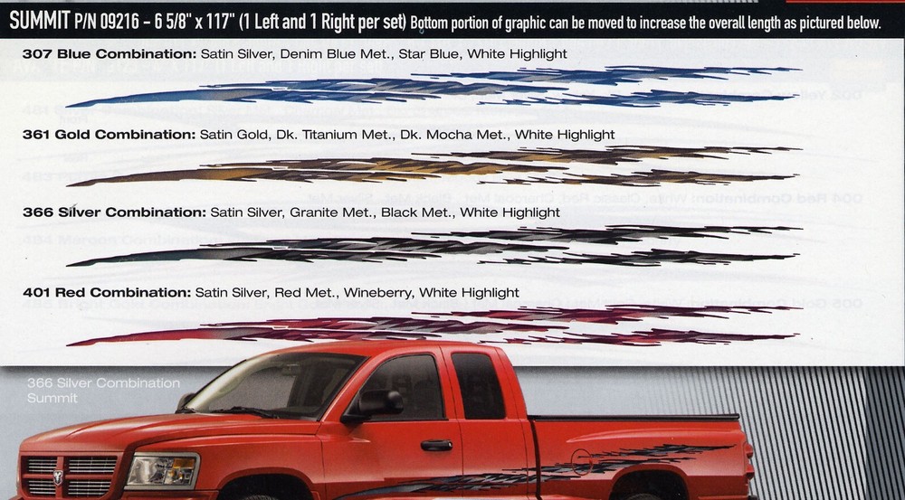 Automotive customizing graphic kit SUMMIT DISCOUNTED