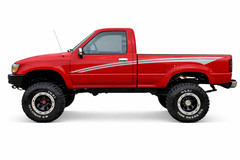 VINTAGE STYLE 1990 TOYOTA P/U SINGLE CAB RETRO VINYL DECALS/ GRAPHICS/ STICKERS