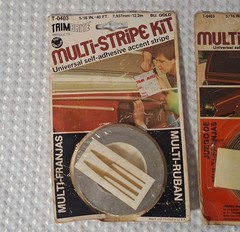 Vintage TrimBrite Multi-Stripe Pinstripe Kit Bu Gold Original Package Lot of 2