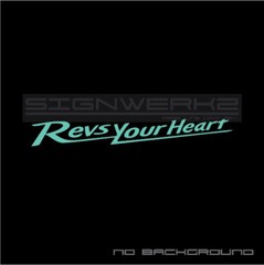 Revs Your Heart Decal sticker Yamaha moto gp YZR-500 YZM-R1 R3 R6 YZF-R1M Pair
