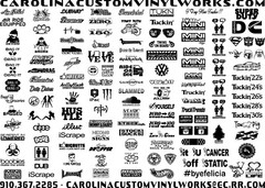 CUSTOM PRINTED “BRASS KNUCKLE” VINYL DECAL