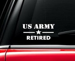 US Army Retired Decal Vinyl Car Window Sticker ANY SIZE