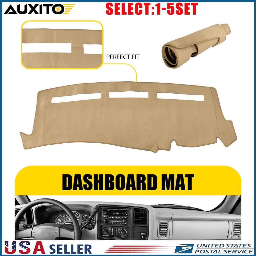 for 1999-2006 GMC Sierra 2500 3500 Chevrolet Silverado Dash Mat Cover Beige 1-5X