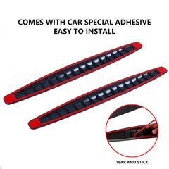 2Pcs Black Soft Rubber Anti-rub Protector Car SUV Bumper Edge Guard Strip DIY