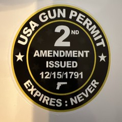 Black USA Gun Permit 2nd Amendment Sticker Decal Vinyl 2a gun rights 3×3