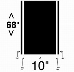(3) 12″ TOTAL WIDTH /PINSTRIPES RACE STRIPES ORACAL 751 CAST MATTE BLACK ONLY