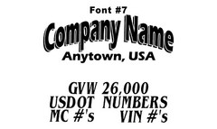 Cbcdecals- Custom Truck Door Lettering Business Name Truck Door Lettering