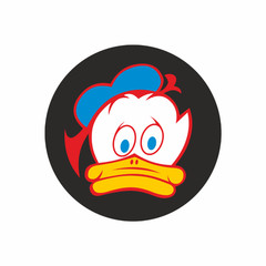 SW A Gloss Laminate sticker of the Sheene Duck for rider Barry Sheene Medium