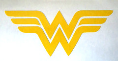 Wonder Woman Yellow Vinyl Decal Sticker Waterproof 2×4 Inches Waterproof 01/24