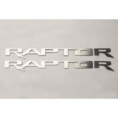 Running Board Letters 2p for 2017-18 Ford F-150 Raptor [Stainless Steel/Brushed]