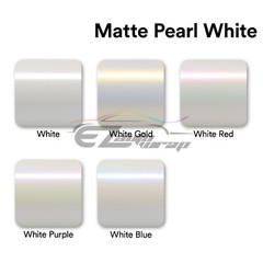 Premium Matte Pearl White to Purple Vinyl Wrap Sticker Decal Air Release Bubble