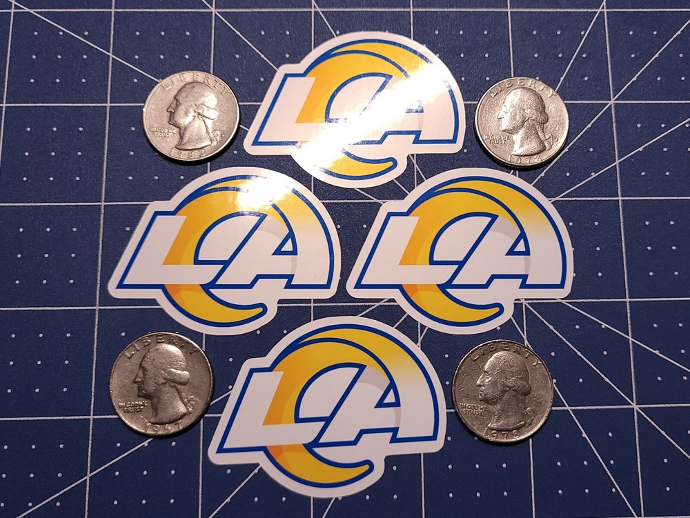 8PCS LA RAMS SUPERBOWL CAMPION STICKERS