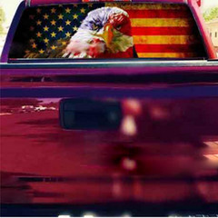 Fit For Toyota Tacoma Car Rear Window American Flag Sticker Decor Vinyl Decal
