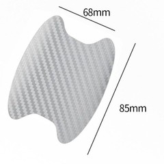 4PCS Carbon Fiber Car Door Handle Scratch-Resistant Protective Film Stickers