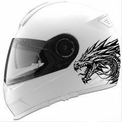 Dragon Head Vinyl Decal Sticker for Motorcycle Helmet Car Truck Window 5×4 in