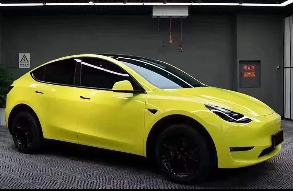 5x56FT SUPER GLOSS CRYSTAL MAIZE YELLOW VINYL – Premium Quality Glossy Car Film
