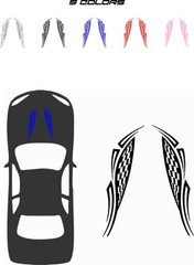 H8 Automotive vinyl hood decal graphic 20″ x 30″