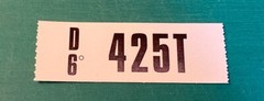 1969 428 SCJ ENGINE-AUTOMATIC-ENGINE CODE VINYL STICKER DECAL-FORD MUSTANG- 425T