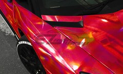 Holographic Glitter Rose Red Rainbow Chrome Car Vinyl Wrap Sticker Decal Sheet