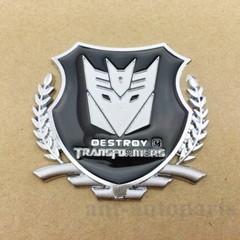 Metal Transformers Autobot Deception Car Trunk Emblem Decal Sticker Badge